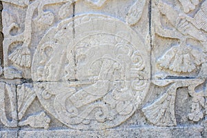 Chichen Itza Ruins closeup, Juego de Pelota, Tinum, Yucatan, Mexico photo