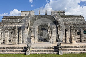 Chichen Itza Ruins, Temple of Warriors, Tinum, Yucatan, Mexico