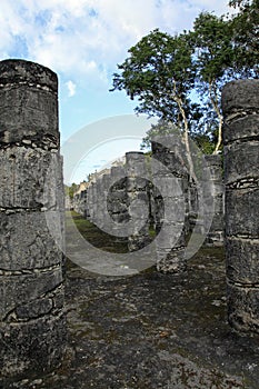 Chichen Itza and Temple of the Warriors in the Yucatan