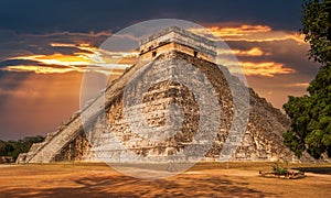 Chichen Itza - Twilight Temple of Kukulkan, Mexico landmark