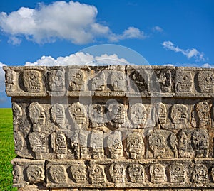 Chichen Itza Tzompantli the Wall of Skulls