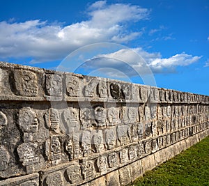 Chichen Itza Tzompantli the Wall of Skulls