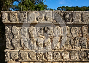 Chichen Itza Tzompantli the Wall of Skulls