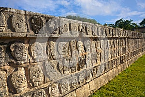 Chichen Itza Tzompantli the Wall of Skulls