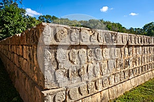 Chichen Itza Tzompantli the Wall of Skulls