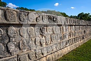 Chichen Itza Tzompantli the Wall of Skulls