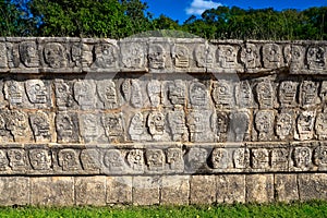 Chichen Itza Tzompantli the Wall of Skulls