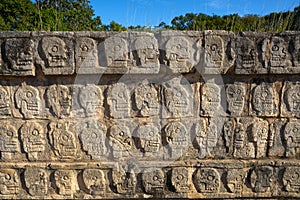 Chichen Itza Tzompantli the Wall of Skulls photo