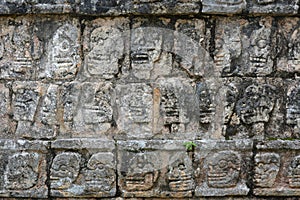 Chichen Itza Tzompantli the Wall of Skulls (Temple of Skulls), M