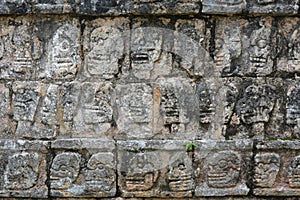 Chichen Itza Tzompantli the Wall of Skulls (Temple of Skulls), M photo
