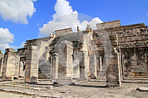 Chichen Itza Warriors Temple Los guerreros Mexico