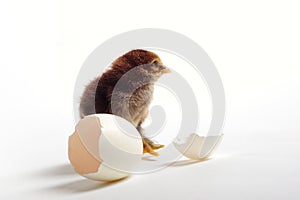 Chick and cracked egg