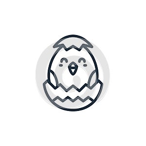 chick icon vector from easter avatars concept. Thin line illustration of chick editable stroke. chick linear sign for use on web
