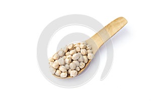 Chick peas isolated on white background