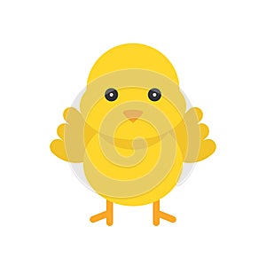 Chick vector, Isolated Easter flat style icon