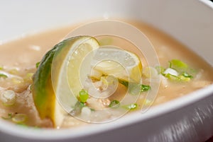 Chicken Arroz Caldo soup photo