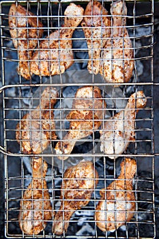 Chicken on the Barbecue in a lattice