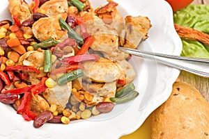 Chicken breast - chicken meat with vegetables