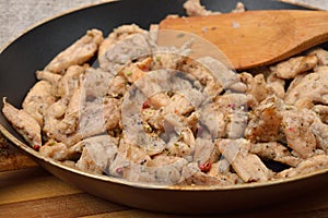 Chicken breast fillet cooked with different kinds of ingredients