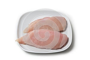Chicken breast fillet on white