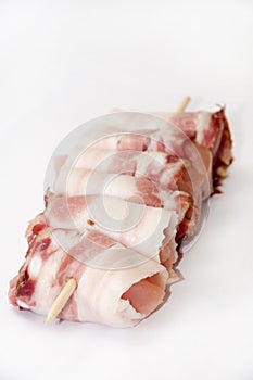 Chicken breast rolled in bacon