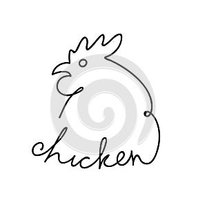 chicken breeding. animal husbandry. livestock. vector sketch on a white background