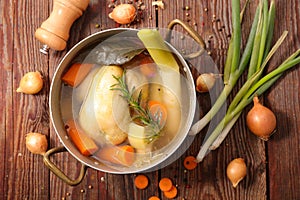 Chicken broth soup