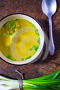 Chicken broth, soup