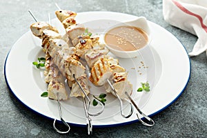 Chicken cabobs with ginger sauce