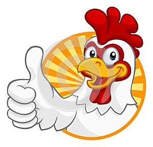 Chicken Cartoon Rooster Cockerel Character photo