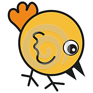 Chicken in cartoon style