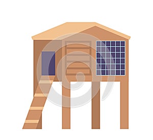 Chicken Coop, Shelter For Domesticated Chickens with Nesting Boxes, Perches, And Roof, Providing Safe Egg-laying