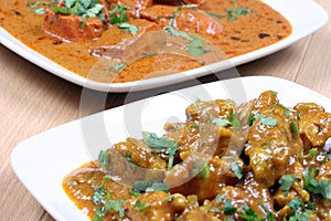 Chicken curry and butter chicken