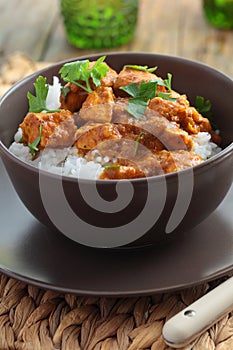Chicken curry with rice