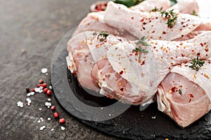 Chicken drumsticks. Fresh raw meat