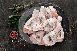 Chicken drumsticks. Fresh raw meat