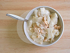 Chicken and dumplings soup photo