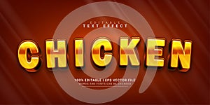 chicken editable text effect