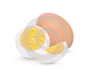 Chicken Egg ,boiled egg isolated on white background