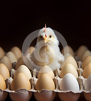 Chicken or the egg concept image