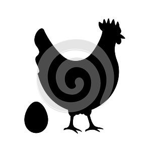 Chicken and egg vector icon