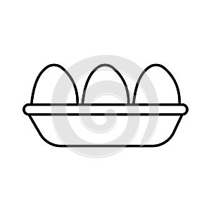 Chicken eggs Line Vector Icon which can easily modify