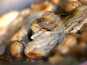 Chicken escallop with mushroom photo