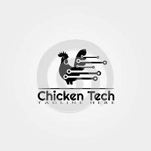 Chicken farm icon template, creative vector logo design, Technology, animal husbandry, illustration element