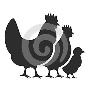 Chicken farm vector icon