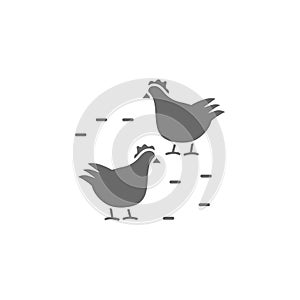 Chicken, farming icon. Simple vector agriculture icons for ui and ux, website or mobile application