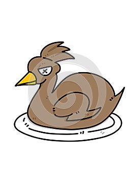 Chicken food cartoon on white background