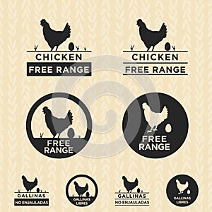 Chicken free range logo  photo