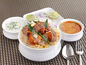 Hyderabad Deccan cuisine Chicken fried biryani photo