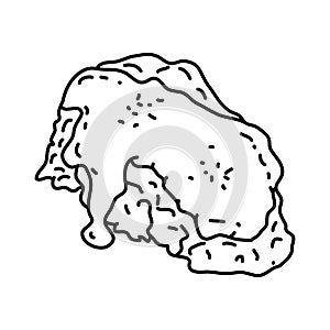 Chicken Fried Steak Icon. Doodle Hand Drawn or Outline Icon Style